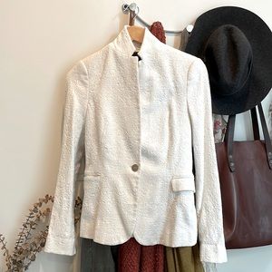 Zara white jacquard blazer size small